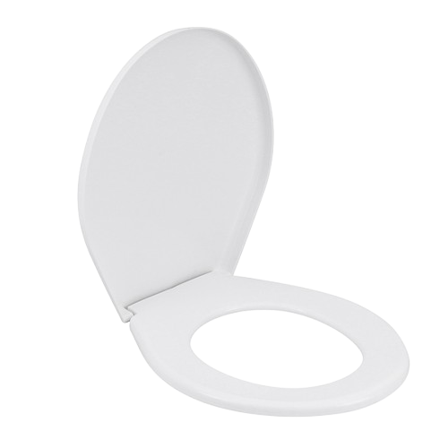 Assento Sanitário Formatos Ravena com Fechamento Comum Oval Polipropileno Gelo